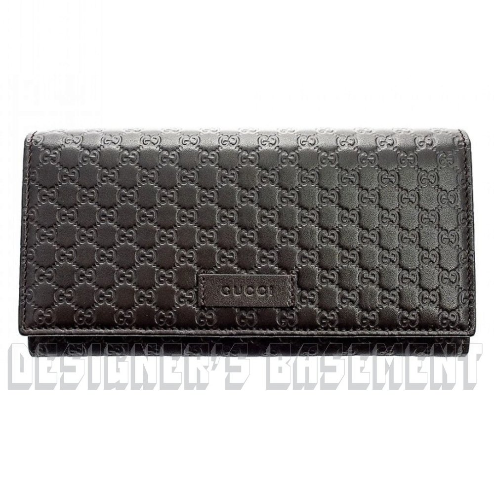 GUCCI black MICRO GUCCISSIMA leather LOGO snap flap Continental GG Wallet 449396 - Picture 3 of 6